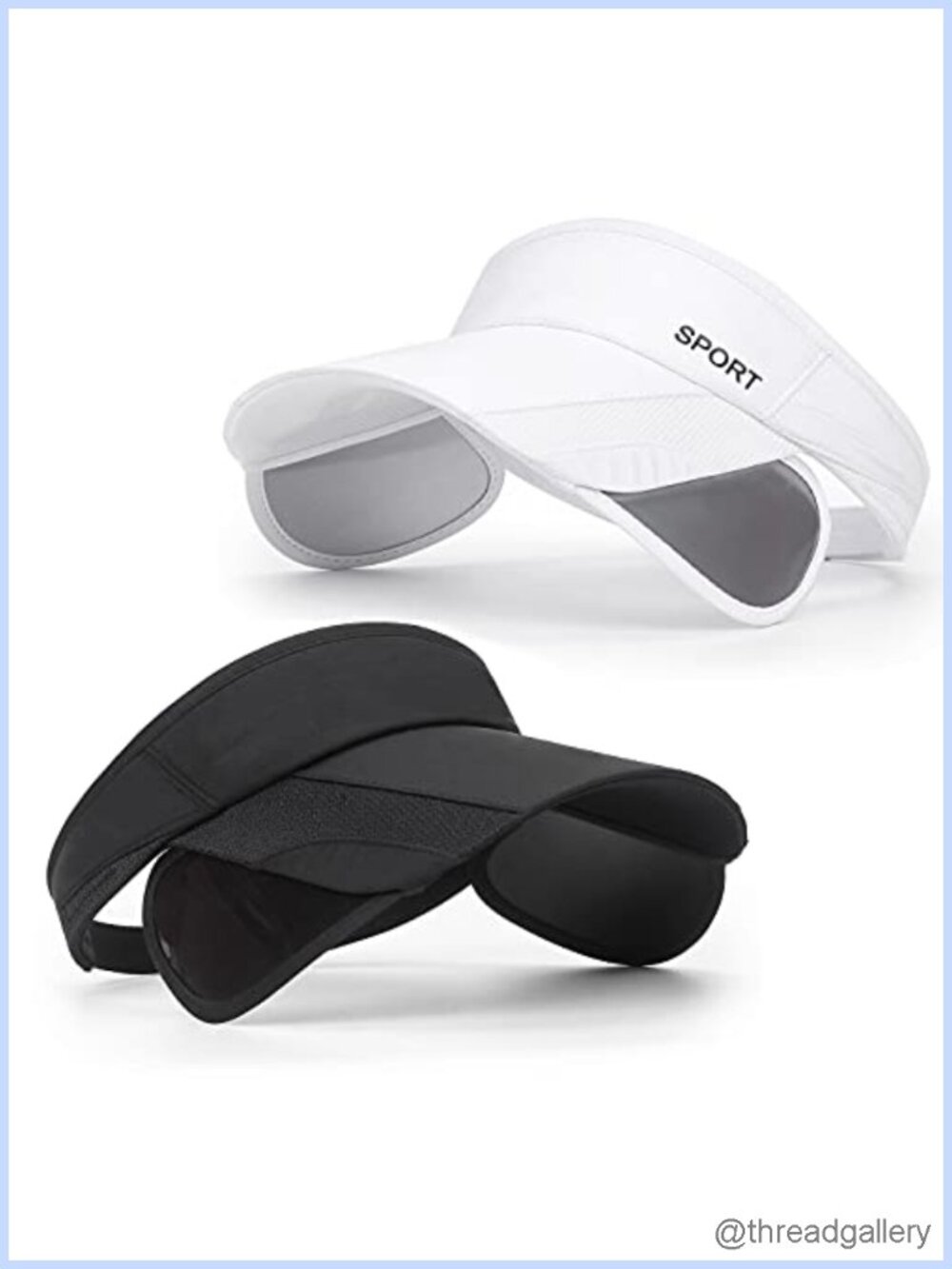 2 Pack Adjustable Wide Brim Sun Visor Hats for Women Golf Beach UV Protection
